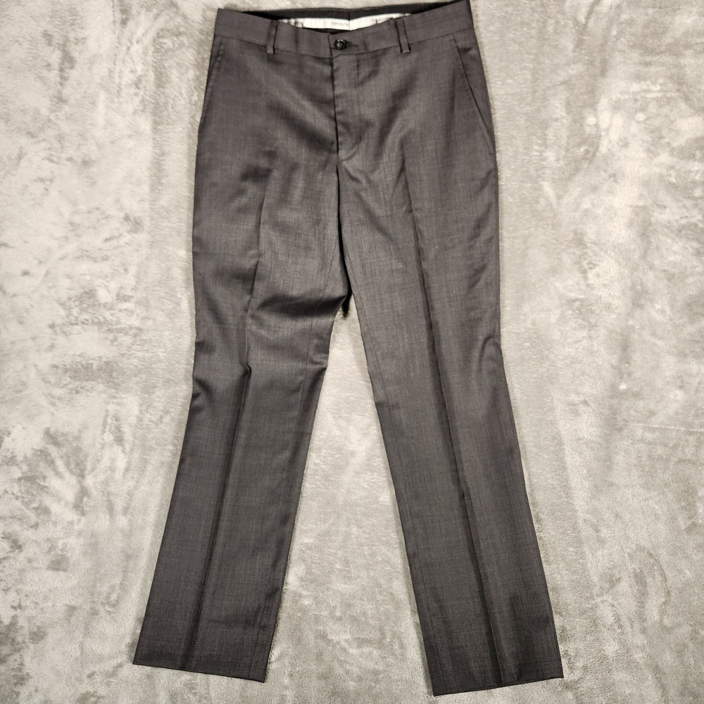 Emporio Armani Dress‎ Pants Mens 29 Grey Excellent Flat Front Micro Pattern